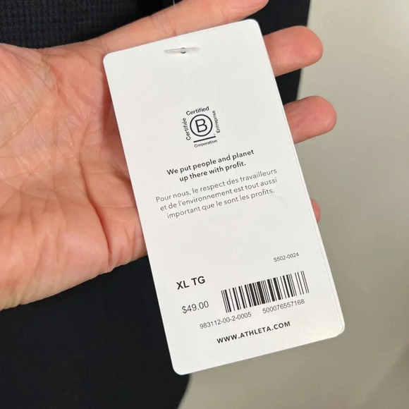 Athleta Wind Down Sleep Top Size XL Black Waffle Knit Henley Lounge Comfy - Picture 6 of 12